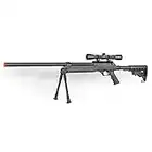 Spring Bolt Action Well m187d fps-550 Metal Airsoft Sniper Rifle Gun w/Scope, bi-pod(Airsoft Gun)