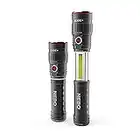 NEBO SLYDE+ Tactical LED Flashlight, Powerful 400-Lumen Bright Camping Flashlight with Slide-to-Reveal Work Light, Red Hazard Light & Magnetic Base