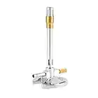 Gas Bunsen Burner, StabiliBase Design anti-punta con manico Stabilizzatore di fiamma e regolazione del gas per apparecchiature di riscaldamento da laboratorio