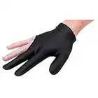 PINKLADY Snooker Pool Billiard Glove Cue Shooter Spandex 3Fingers Glove Left Right Handed (Black)