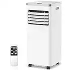 ZAFRO 8,000 BTU Portable Air Conditioner with Remote Control for Room up to 200 Sq.Ft, Portable AC with 3-in-1 Functions/Digital Display/24Hrs Timer/Installation Kit, Portable AC Unit for Home/Office/Dorms, White