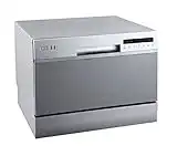 EdgeStar DWP62SV 6 Place Setting Portable Countertop Dishwasher - Silver