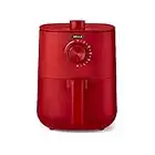 BELLA 2.9QT Manual Air Fryer, No Pre-Heat Needed, No-Oil Frying, Fast Healthy Evenly Cooked Meal Every Time, Removeable Dishwasher Safe Non Stick Pan and Crisping Tray for Easy Clean Up, Matte Red