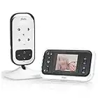 Alecto DVM75 Babyphone avec caméra Moniteur 2,4" - Baby Monitor avec Alarme - Caméra intérieure pour votre bébé - Blanc/Anthracite