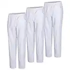 Misemiya - Pack 3 Pcs - Pantalon SANITAIRE Unisex - Uniformes MEDICALES Uniformes SANITAIRES Pantalon DE Travail - Réf 8312 * 3 pcs - Small, Blanc 21