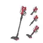 Hoover H-FREE 100 HF122RH 011 Scopa Elettrica Senza Fili, Senza Sacco, Ciclonico, Batteria 22V, Autonomia 40 Min, Argento/Rosso