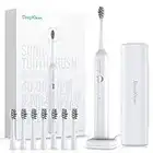 Deepklean Ultrasonic Electric Toothbrushes - Sonic Electric Toothbrush for Adults, 6 Modes Sonic Toothbrush with 8 Brush Heads Travel Case, 60 Days Long-Lasting Rechargeable Battery Toothbrush