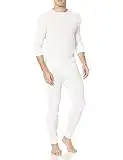 Amazon Essentials Men's Thermal Long Underwear Set, White, Small