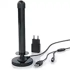 CSL- DVB-T2 HD Antenne aktiv - Digitale HDTV Stabantenne Zimmerantenne Verstärkerantenne - 4 m Kabel USB und Koaxialstecker inkl. USB Netzteil