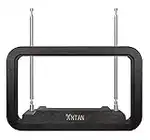 ANTAN DVB-T655VA Indoor TV Antenna 25-35 Miles Range -Support 8K 4K 1080P UHF VHF Freeview Channels with Longer 10ft Coaxial Cable, Black