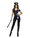 Dreamgirl Adult Sexy Police Officer Costume for Women, Lieutenant Ivana Misbehave Halloween Costume - X-Large