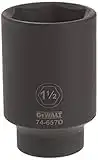 DEWALT Deep Impact Socket, SAE, 1/2-Inch Drive, 1-1/2-Inch, 6-Point (DWMT74657OSP)