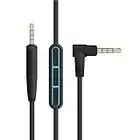 Adhiper QC25 Kopfhörer-Kabel Kompatible mit Bose QuietComfort35 25 QC35/QC25/OE2/OE2i/AE2/Soundlink/SoundTrue Kopfhörer,mit Inline-Mikrofon und Fernbedienung für Samsung/Android Gerät(Schwarz/1,4m)