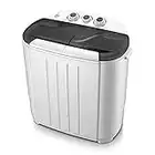 Double Barrel Portable Mini Washing Machine and Spin Dryer ideal for Dorms, Apartments, RVs, Camping - Black