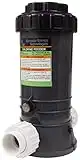 Automatic Chlorinator for Above Ground Pool - Free Standing in Line Pool Chlorinator w/ 9lb Tank - for Slow Dissolving Tablets, Inline Chlorine Feeder for Inground Pool - Includes Union Fittings