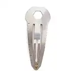 Mini Multitool Clip - Multi-Functional Tool Hair Clip Works As A Screw Driver, Wrench, Trolley Coin, Ruler, and Serrated Knife By Monkey Business - Original