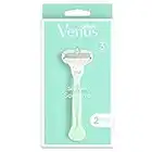 Gillette Venus Smooth Sensitive Lametta Donna, 1 Manico e 2 Lamette da 5 Lame per Rasoio Donna, Rasatura Veloce, Efficace e Profonda