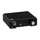 Topping DX1 Mini Stereo DAC Headphone Amplifier Combo - 280mW x2 Powerful Output Two-Stage GAIN Switch USB Chargable Discrete LNRD AK4493S XU208 384kHz/32bit Native DSD256 HiFi Home Audio (Black)