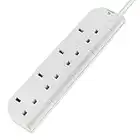 Belkin E-Series 4 Plug SurgeStrip Surge Protected Extension Lead - 1 m, White