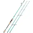 Sougayilang Fishing Rod, 1.8/2.1M Carbon Fiber Sensitive 2 section Baitcasting Rod & Spinning Rod for Freshwater or Saltwater, Tournament Quality Fishing Pole with 2 Tips Fishing Rods-1.8LQ