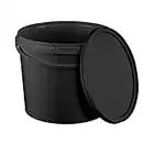 BenBow Cubo con Tapa 5l Negro 1x 5 litros - Apto para Alimentos, Resistente, hermético, a Prueba de Fugas, sin olores - contenedor de plástico para Almacenamiento, con asa - vacío