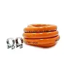 S&M 321535 Kit Tubería homologada de Gas Butano, Color Naranja, 1.5 m