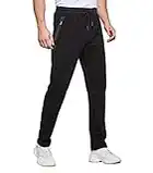 Tansozer Jogging Homme Pantalon Survetement Homme Coton Sport Bas de Jogging Homme Training Pantalon Sudation Jogger Pants Pantalon Running Homme Sportswear Noir L