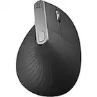 Logitech MX Vertical Wireless Mouse – Ergonomic Design Reduces Muscle Strain, Move Content Between 3 Windows and Apple Computers, Rechargeable, Graphite - With Free Adobe Creative Cloud Subscription