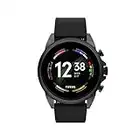 Fossil Men's Gen 6 44mm Stainless Steel and Silicone Touchscreen Smart Watch, Color: Black (Model: FTW4061V)