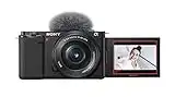 Sony Alpha ZV-E10 - APS-C Interchangeable Lens Mirrorless Vlog Camera Kit - Black