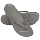 LightFeet Flip Flop Sandals for Plantar Fasciitis for Women & Men, Arch Flip Flops for Women & Men's Orthopedic Sandals for Women Arch Support Thongs Orthotic Walking Flip Flops Waterproof Gray Size 8