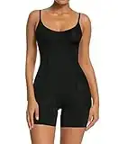 SHAPERX Donna Body Contenitivo Modellante Shaper Snellente Shapewear Seamless Intimo Guaina Contenitiva Bodysuit, UK-SZ6224-Black-S