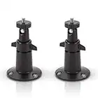 Soporte de Pared para cámara de Seguridad Arlo CAM - Soporte para cámara Ajustable Interior/Exterior - para cámara Arlo y Otros Modelos compatibles de Wasserstein (Pack de 2, Negro)