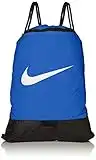 Nike Unisex's Brasilia Gym Sack, Blue/Black/White, MISC