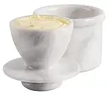 Butter Keeper Cover Pot White Handmade Marble French Butter Storage Crock Keeper for Kitchenware