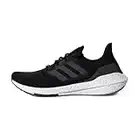 adidas Men's Ultraboost 22 Running Shoe, Black/Black/White, 11