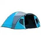 Portal 4 Man Blackout Tent with Porch, Camping Tent for 3 to 4 Persons with Sewn-in Groundsheet, 4000mm Waterproof Family Tent with Bedroom, Lightweight Dome Tent for Outdoor Garden Backpacking Hiking