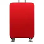 YianBestja Monochrome Housse de valisse Bagage Élastique Bagages Couverture Valise Couverture Protecteur Housse de Bagage pour 18-32 Pouce Valise (Rouge, L (25-26 inch Luggage))