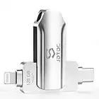 Clé-USB-iPhone 128GB Go-Clés-USB-Lightning-iPhone-Stockage Certifié MFi iPhone-Photo-Stick Extension-Memoire-iPhone-USB-Stick Clé de Mémoire iPad Pro Clé USB C Android Clé USB Flash pour iPhone Drive