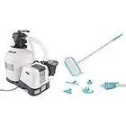 Intex 3000 GPH Above Ground Pool Sand Filter Pump w/ Deluxe Pool Maintenance Kit