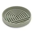 Slow Feeder Dog Bowl: The Slowdown Bowl is A Modern, Silicone Puzzle Bowl & Lick Mat. Slow Eating, Stop Gulping, Take It Easy. Dishwasher Safe. (Sage)