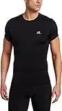 Russell Athletic Men's Compression Short Sleeve Top, Black, X-Large