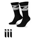 NIKE DX5089-010 Sportswear Everyday Essential Socks Unisex Black/White M