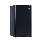 RCA RFR321-B-Black-COM RFR321 Single Mini Refrigerator-Freezer Compartment-Adjustable Thermostat Control-Reversible Doors-Ideal for for Dorm, Office, RV, Garage, Apartment-Black Cubic Feet, 3.2 CU.FT