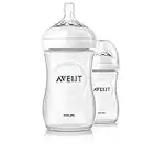 Philips Avent Natural Baby Bottles with Slow Flow teats, Pack of 1(2 Units) (Model SCF033/27)