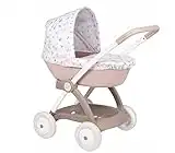 Smoby - Baby Nurse Puppenwagen mit Verdeck - Griffhöhe: 58 cm, für dein Püppchen bis 42 cm, mit Stoffbezug, für Kinder ab 18 Monaten