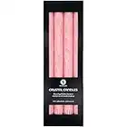 Lot de 4 bougies stéarine colorées dans la masse, L 24 cm x 2,1 cm, bio – Bougies / bougies (045 rose pastel)