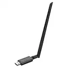 Blueshadow USB WiFi Adapter 1200Mbps - Dual Band 2.4G/5G Mini Wi-fi ac Wireless Network Card Dongle with High Gain Antenna for Desktop Laptop PC Support Support Windows 10/8/7/XP