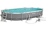 Bestway Piscina elevada de acero eléctrico 56448-3 de 488 x 305 x 107 cm