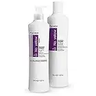 Fanola No Yellow Shampoo & Mask 11.8 oz / 2pk - Anti Brass Purple Shampoo & Hair Mask - Color Depositing Toner for Blonde, Silver, Gray, and Highlighted Hair - Remove Yellow & Brass from Bleached Hair